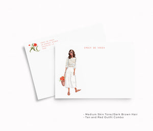 Culotte Girl Personalized Stationery
