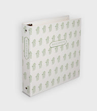 Load image into Gallery viewer, PREORDER Green Block Print 3-Ring Recipe Binder