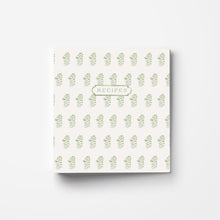 Load image into Gallery viewer, PREORDER Green Block Print 3-Ring Recipe Binder