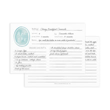 Load image into Gallery viewer, Robin&#39;s Egg Watercolor Recipe Cards