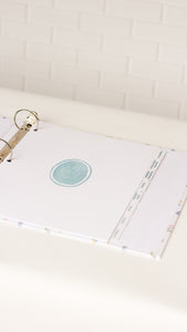 Robin's Egg Tab Dividers for Recipe Binder