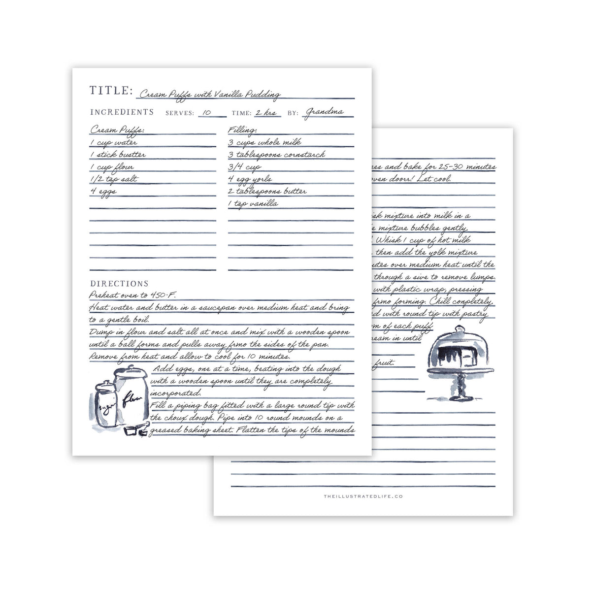 Recipe Page Printable – The Illustrated Life