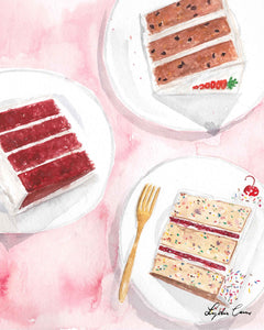 Cake Slices Art Print