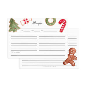 Christmas Cookie Recipe Cards - Blemished