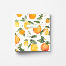 Load image into Gallery viewer, Citrus Print 3-Ring Recipe Binder