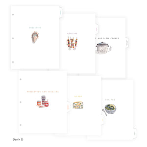 Deluxe Tab Dividers for Recipe Binder