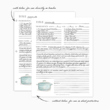 Load image into Gallery viewer, Recipe Filler Sheets - Blue Dutch Oven
