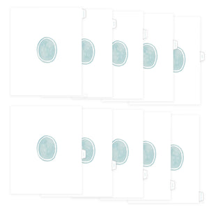 Robin's Egg Tab Dividers for Recipe Binder
