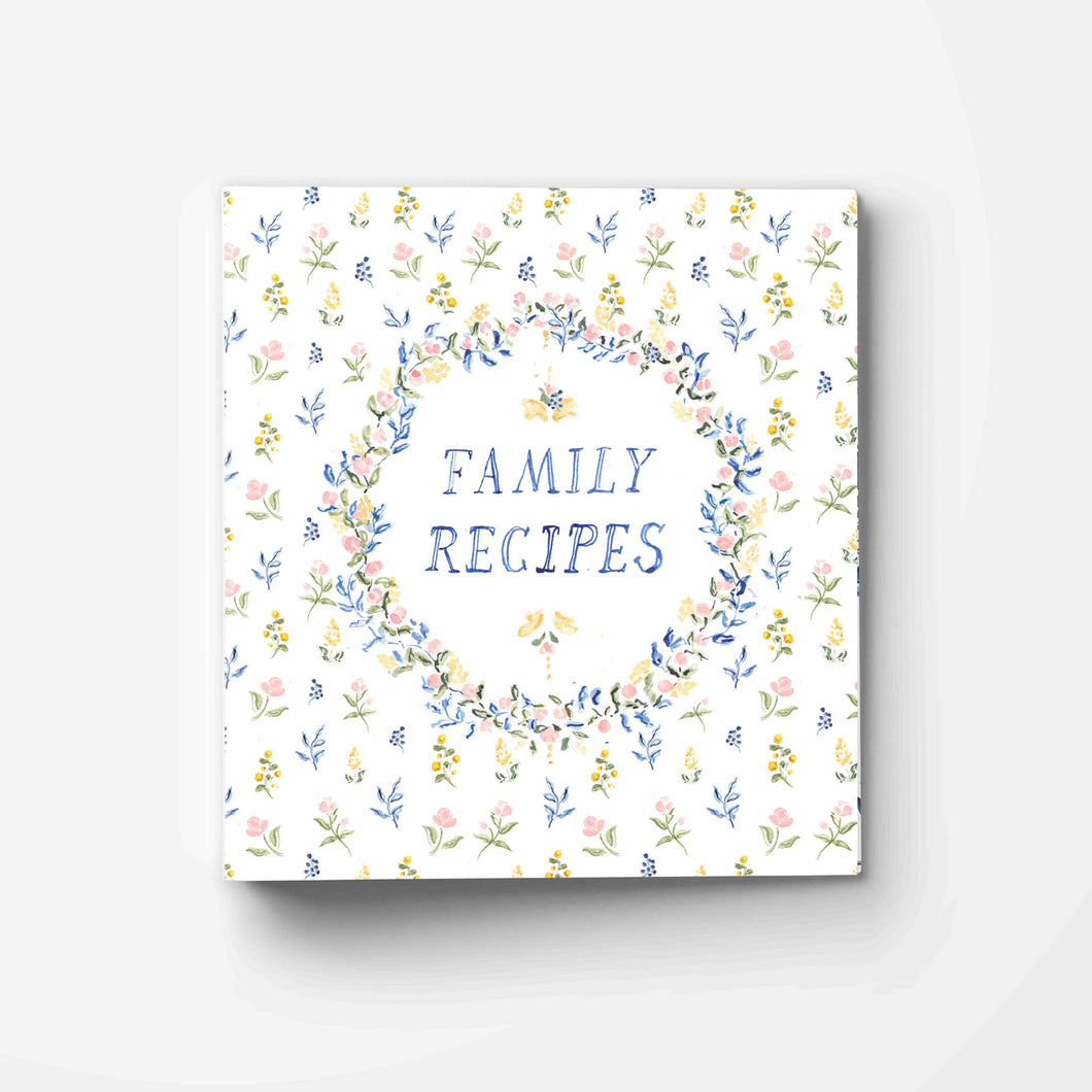 Family Recipes Floral 3-Ring Recipe Binder