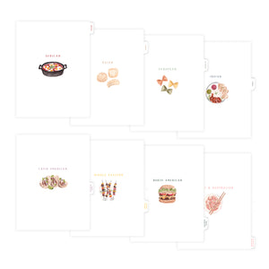 Global Cuisine Tab Dividers for Recipe Binder