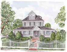 Load image into Gallery viewer, Original Watercolor House Portrait