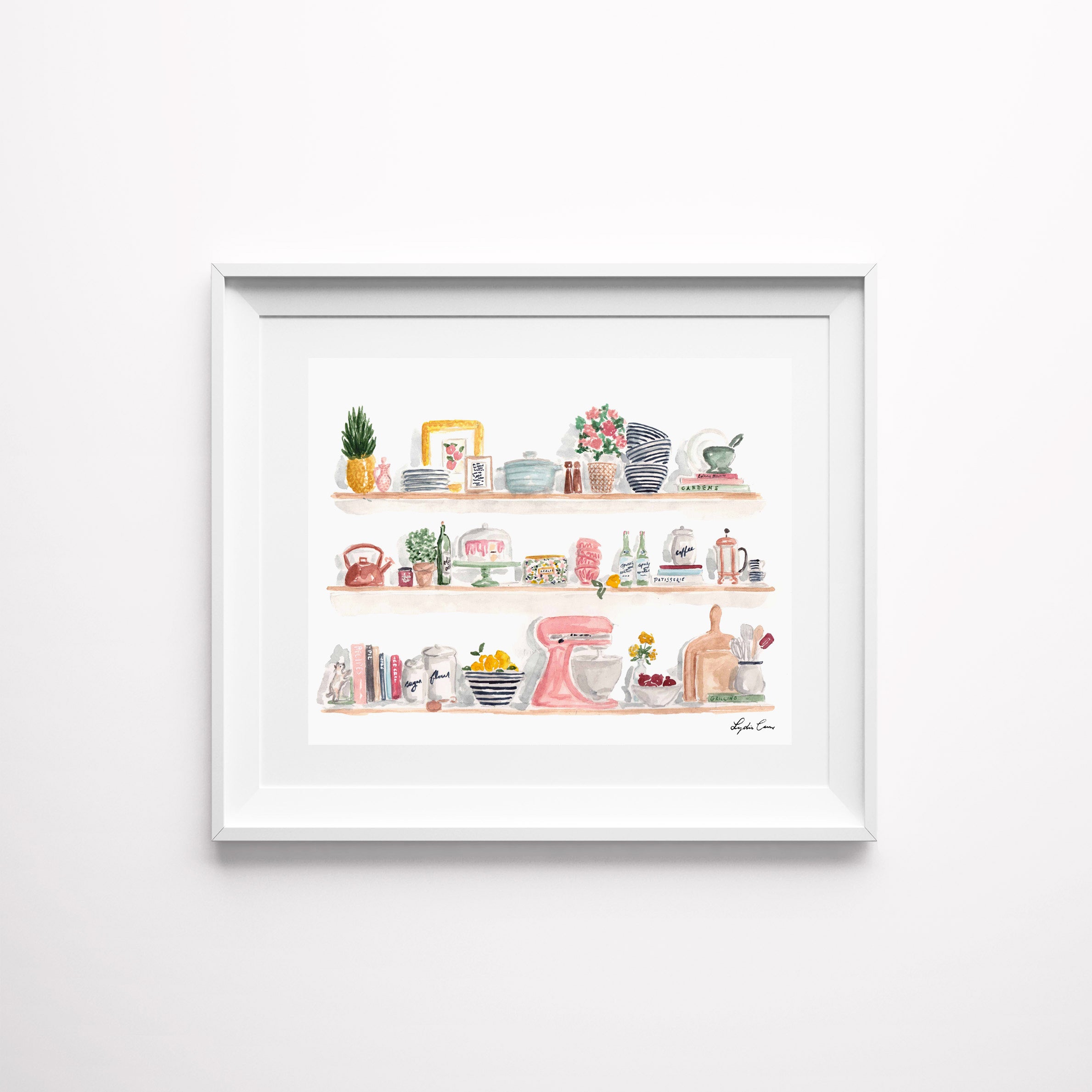 Kitchen Shelves Art Print – The Illustrated Life