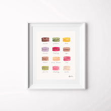Load image into Gallery viewer, Macarons Flavor Chart Art Print