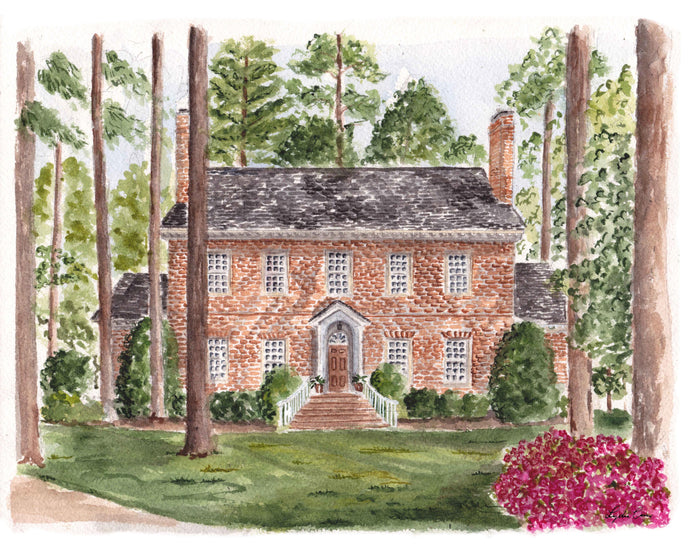 Original Watercolor House Portrait