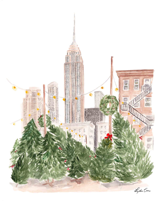 Christmas in New York Art Print