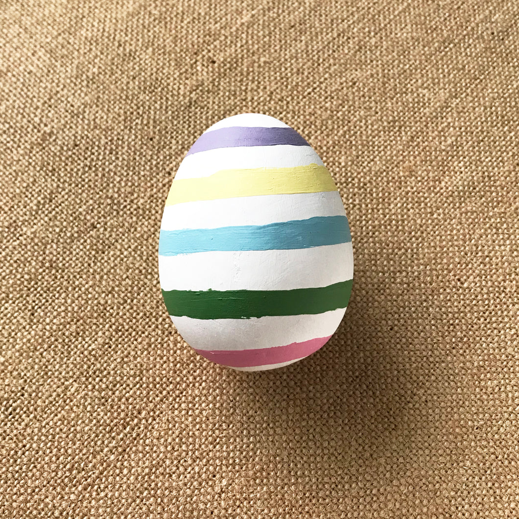Pastel Stripes Easter Egg