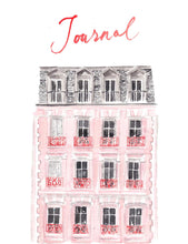 Load image into Gallery viewer, pink paris house hardcover journal 