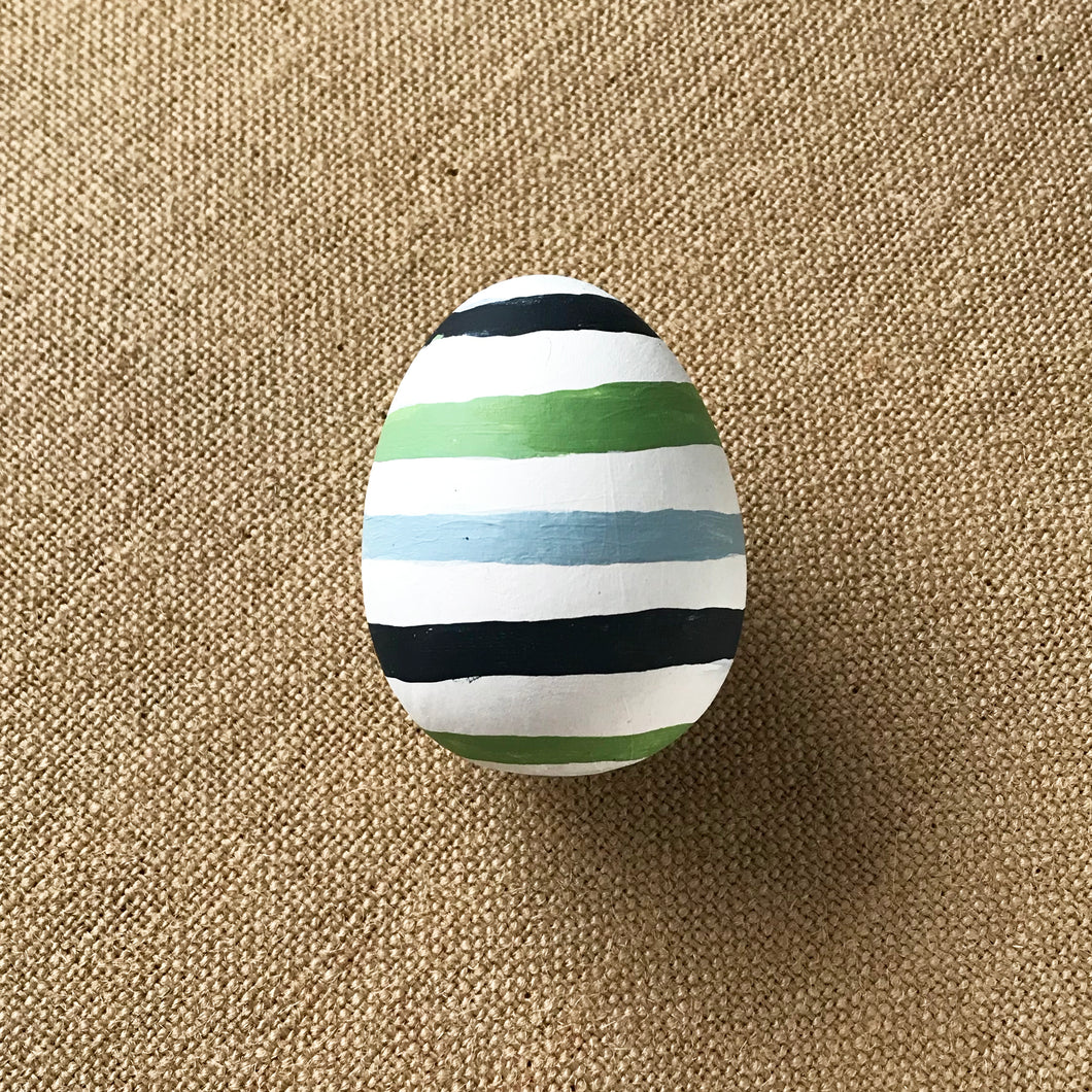 Preppy Stripes Easter Egg