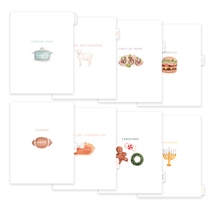 Seasonal Tab Dividers for Recipe Binder