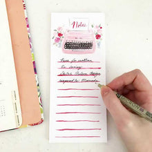 Load image into Gallery viewer, Retro Pink Typewriter Notepad